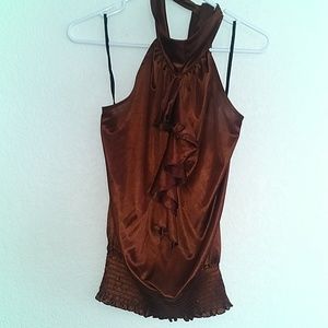 Bronze halter top